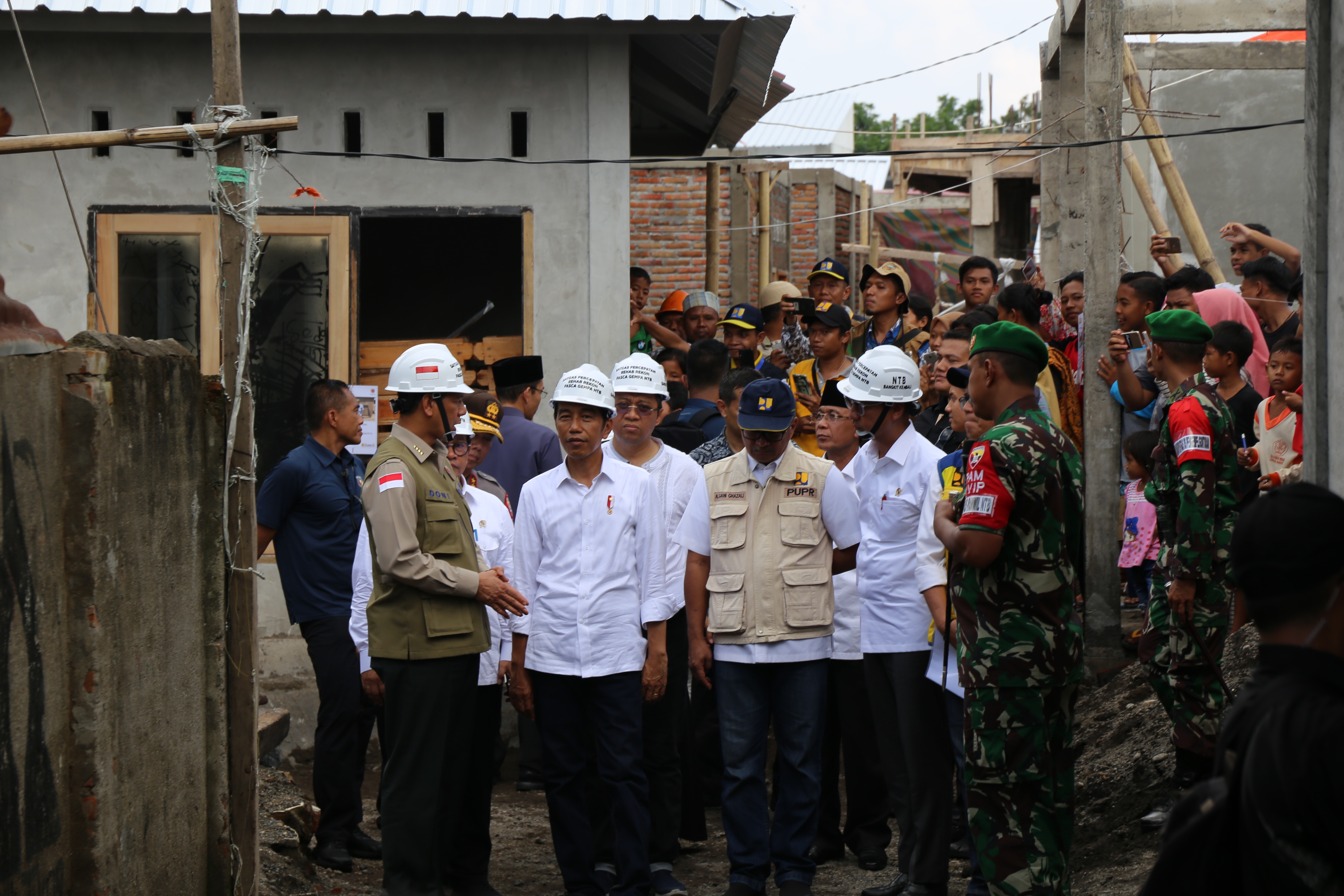 President Joko Widodo of Indonesia on a ground visit