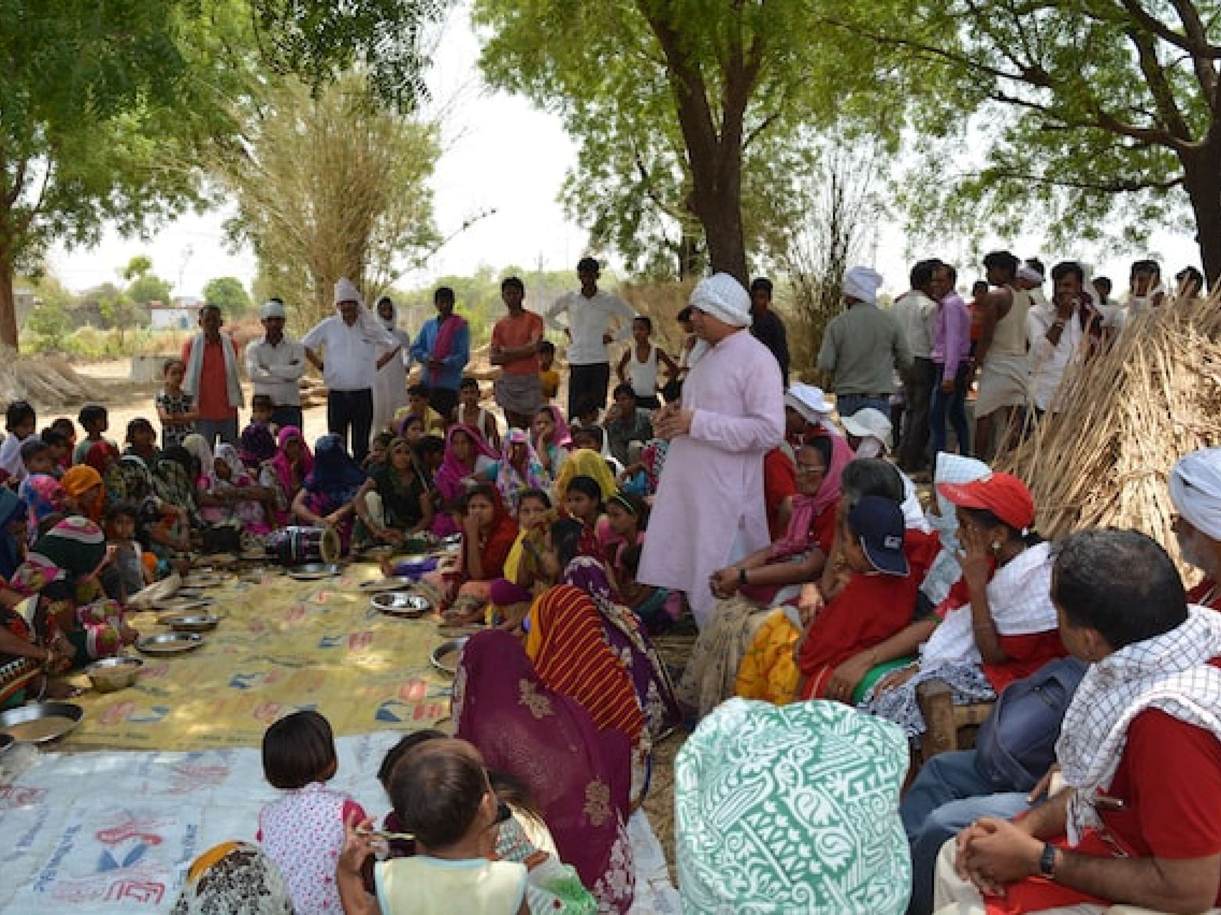 Close up shot of Local villagers of a remote village of Khajuraho
