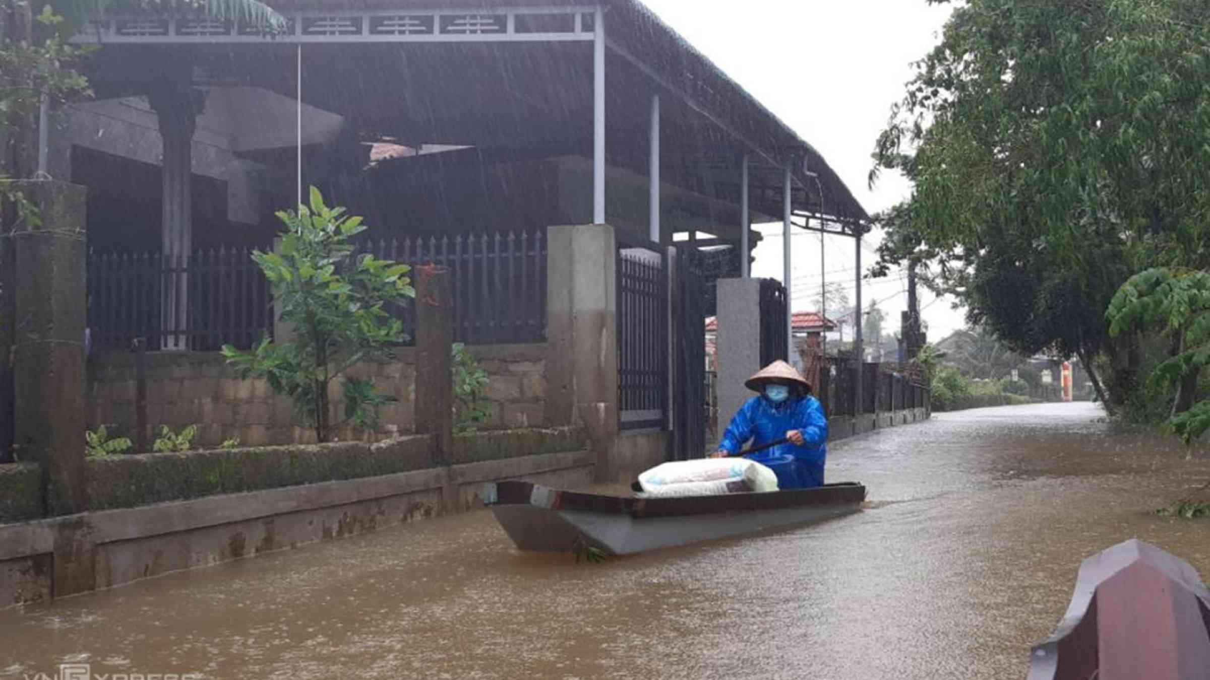 Storm Rai, December 2021, causes widespread flooding in Vietnam.