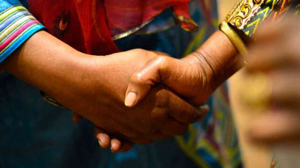 hands in a handshake